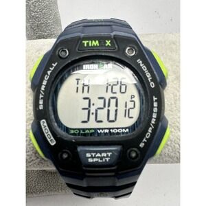 Timex 170 Mens Watch New Battery S3 2017 Blue 40MM 8.25" 30 Lap X7